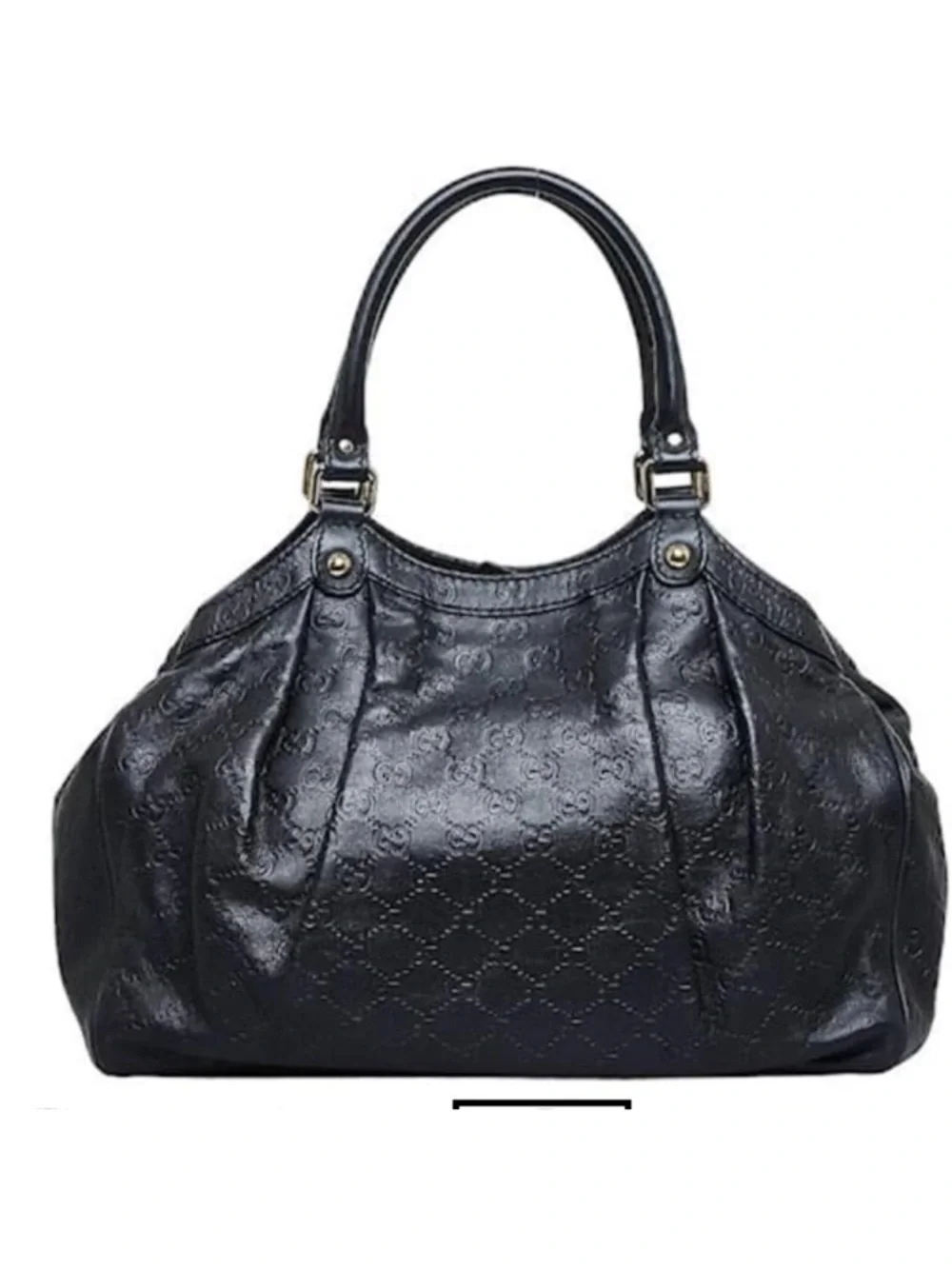 Gucci Leather Sukey logo monogram black bag Y2K Vintage - Picture 3 of 11